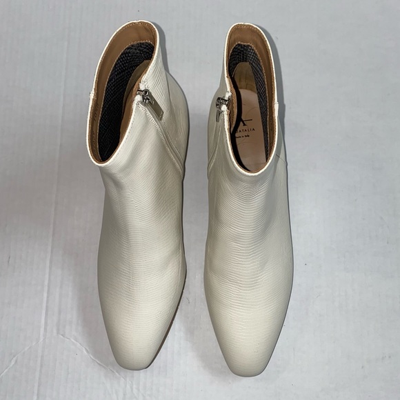 Aquatalia Fuoco Water Resistant Croc Embossed Leather Bootie NWT/Box - Picture 3 of 13